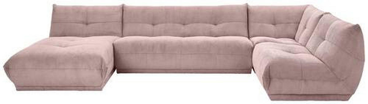 WOHNLANDSCHAFT in Cord Altrosa  - Altrosa, Trend, Textil (185/390/210cm) - Livetastic