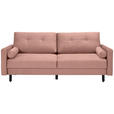 SCHLAFSOFA  in Samt Rosa  - Schwarz/Rosa, KONVENTIONELL, Holz/Textil (220/95/98cm) - Carryhome