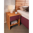 POLSTERBETT Matratze, Lattenrost, Bettkasten Buchefarben, Weinrot 180/200 cm  - Buchefarben/Weinrot, Design, Holz/Textil (180/200cm) - Valnatura