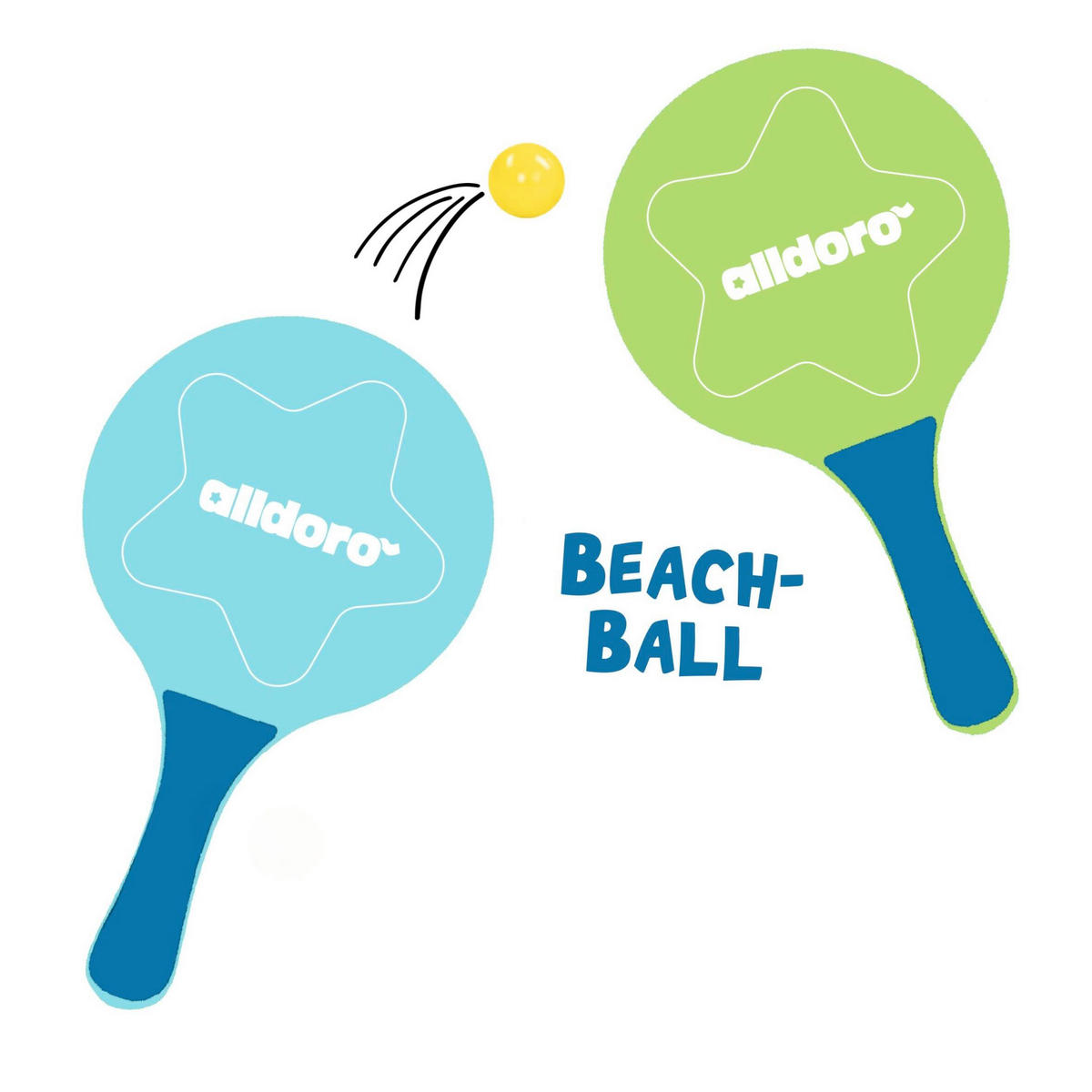 BEACHBALLSET 20/35 cm Blau, Grün, Hellblau, Hellgelb  - Blau/Hellgelb, Basics, Kunststoff (20/35cm) - alldoro