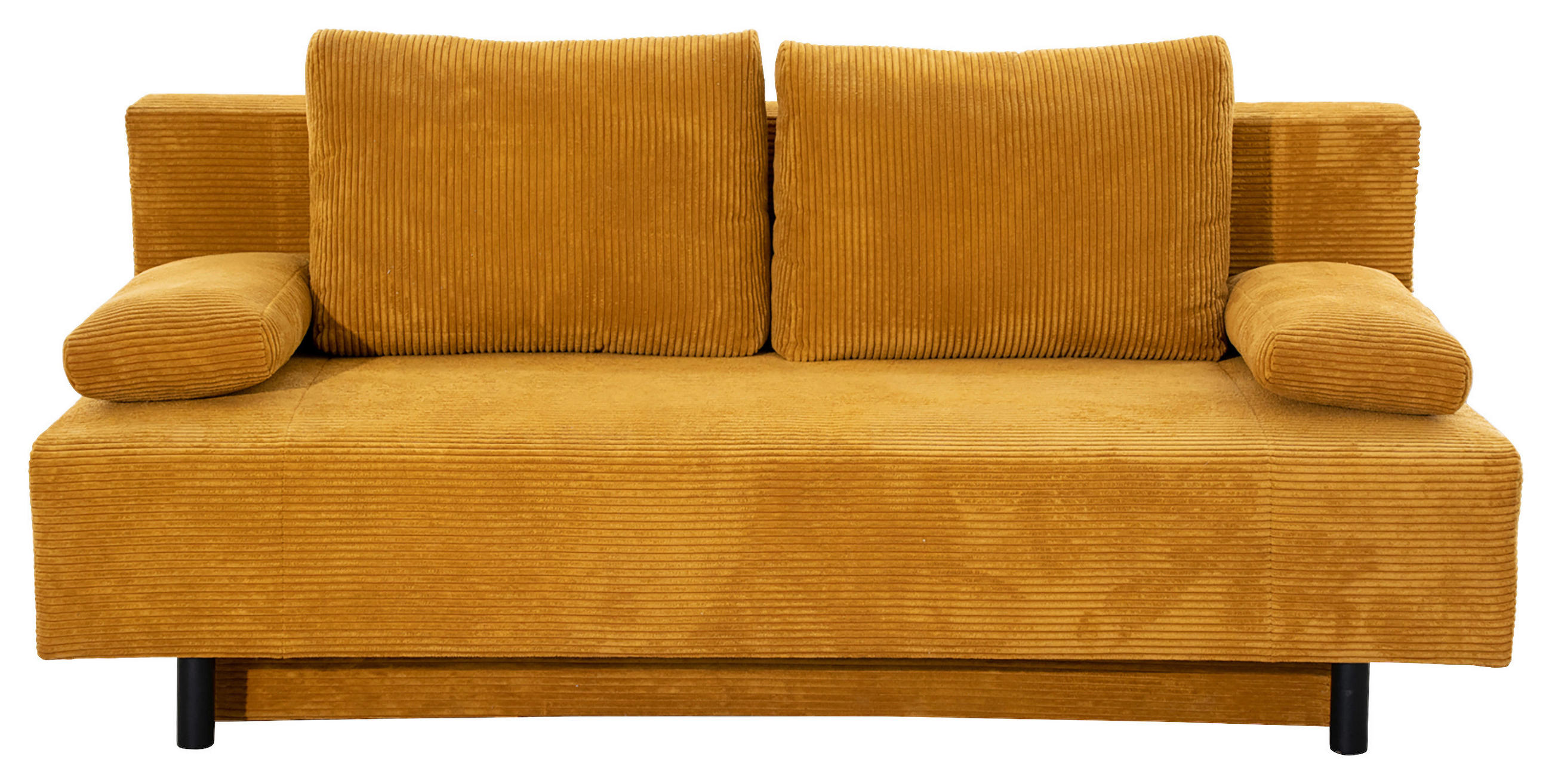 POHOVKA, dřevo, kov, textil, curry žlutá - černá/curry žlutá, Konvenční, kov/dřevo (191/92/89cm) - Carryhome