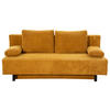 SOFA in Feincord Currygelb  - Currygelb/Schwarz, Konventionell, Holz/Textil (191/92/89cm) - MID.YOU