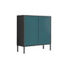KOMMODE Mailand Typ 4 + MF  in 79/86/33 cm  - Anthrazit/Petrol, MODERN, Holzwerkstoff/Metall (79/86/33cm) - MID.YOU