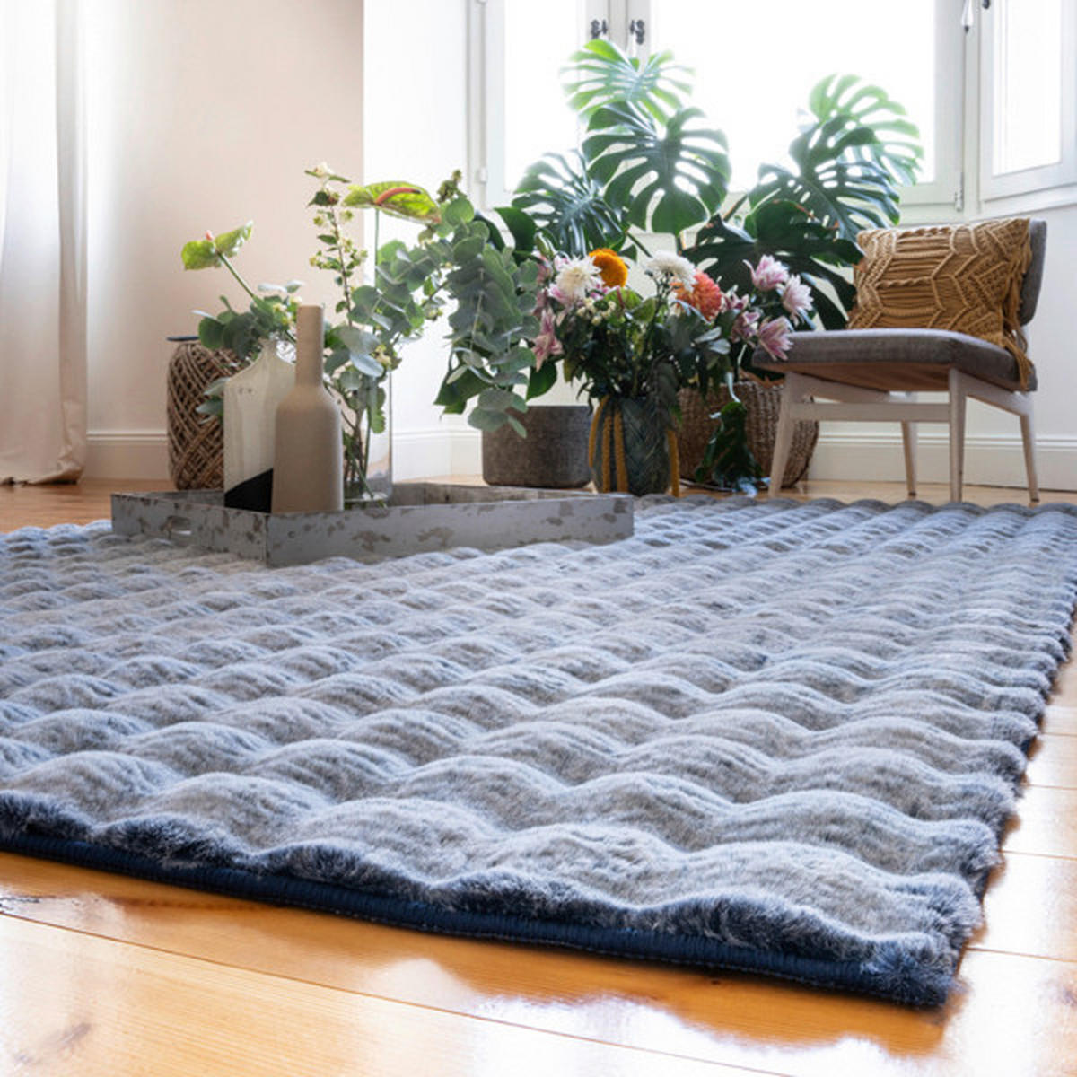 LÄUFER 80/300 cm My Calypso  - Blau, Basics, Textil (80/300cm) - Obsession