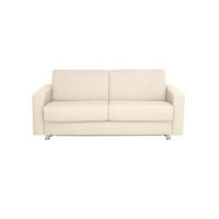 SCHLAFSOFA in Textil Naturfarben  - Chromfarben/Naturfarben, Konventionell, Textil/Metall (195/84/100cm) - Bali