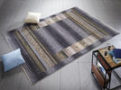 WEBTEPPICH 85/160 cm Oculus  - Beige/Schwarz, Textil (85/160cm) - Novel