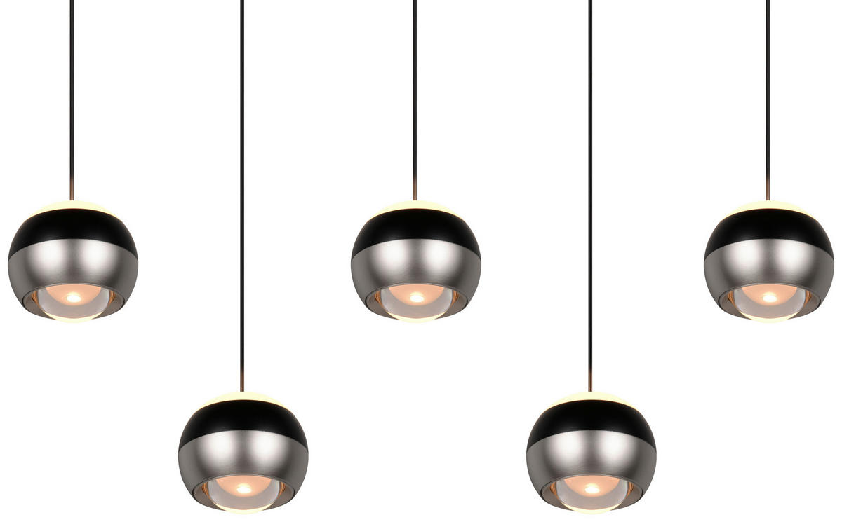 LED-HÄNGELEUCHTE 100/10,5/200 cm  - Schwarz/Nickelfarben, Design, Metall (100/10,5/200cm) - Trio Leuchten