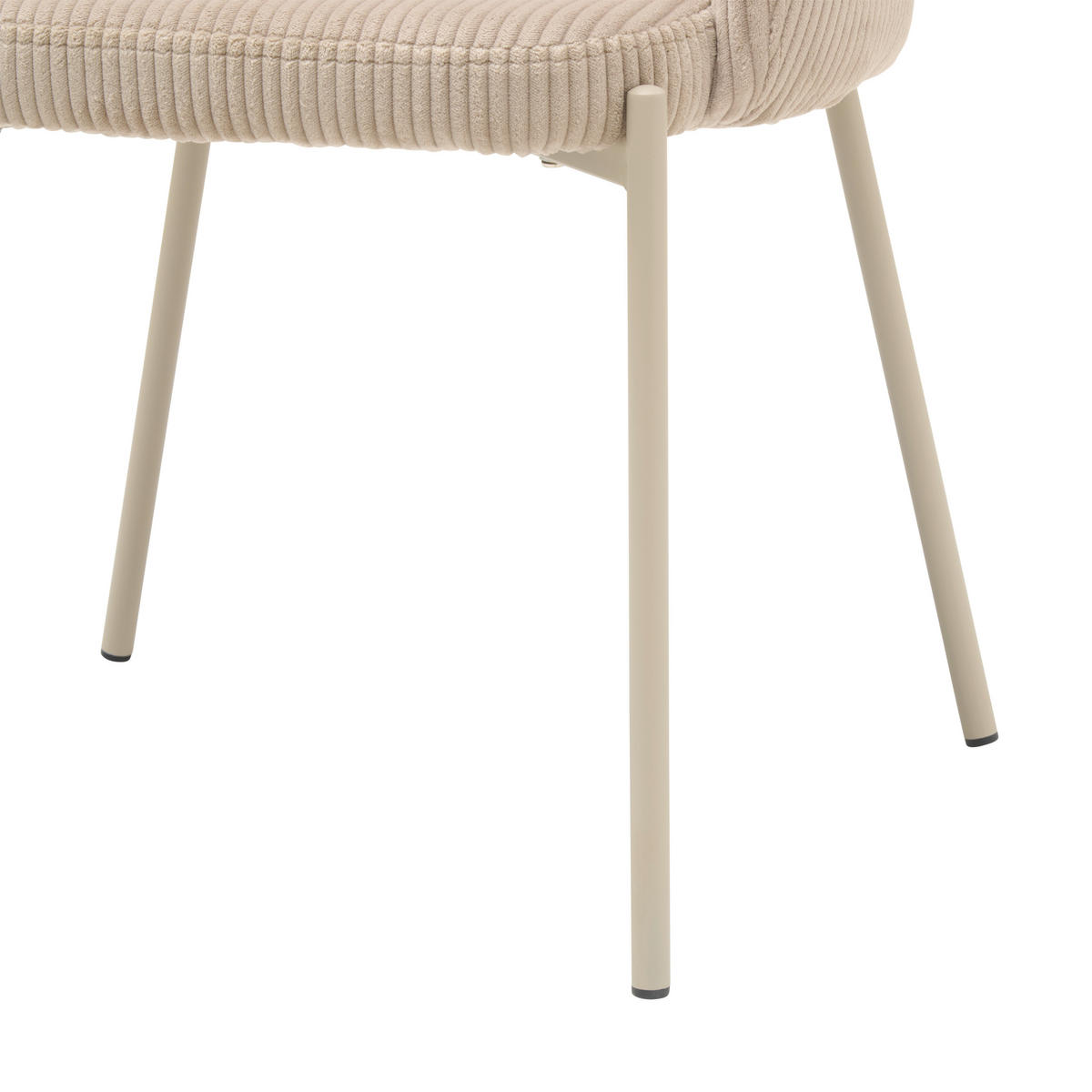 STUHL Cord Champagner, Beige  - Champagner/Beige, KONVENTIONELL, Textil/Metall (57/85/61cm) - MID.YOU