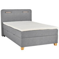 BOXBETT 120/200 cm  in Hellgrau  - Hellgrau, Konventionell, Holz/Textil (120/200cm) - Moderano