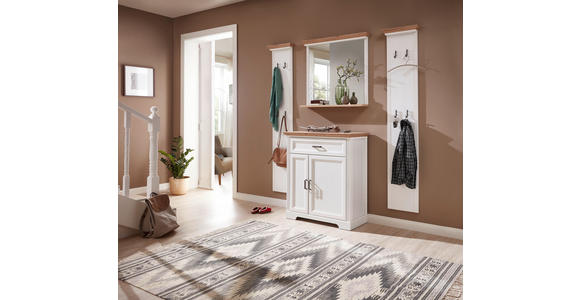 GARDEROBE 4-teilig  in 223/204/41 cm  - Weiß/Eiche Artisan, ROMANTIK / LANDHAUS, Holzwerkstoff (223/204/41cm) - Landscape