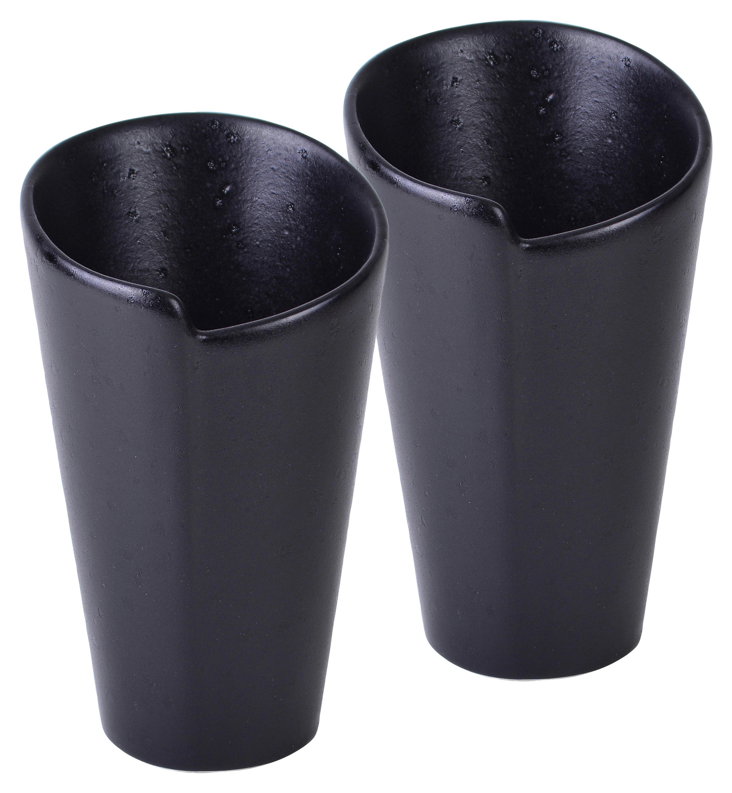 SERVIERSCHALENSET 2-teilig Streat Food  15/9,5 cm  - Schwarz, Basics, Keramik (15/9,5cm) - Creatable