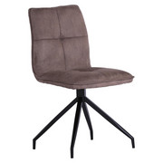 ŽIDLE, kov, textil, černá, hnědá, - černá/hnědá, Design, kov/textil (47,50/85/61,50cm) - Hom`in
