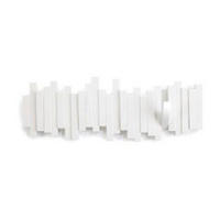 STENSKI OBEŠALNIK - bela, Basics, umetna masa (46/18/3cm) - Umbra