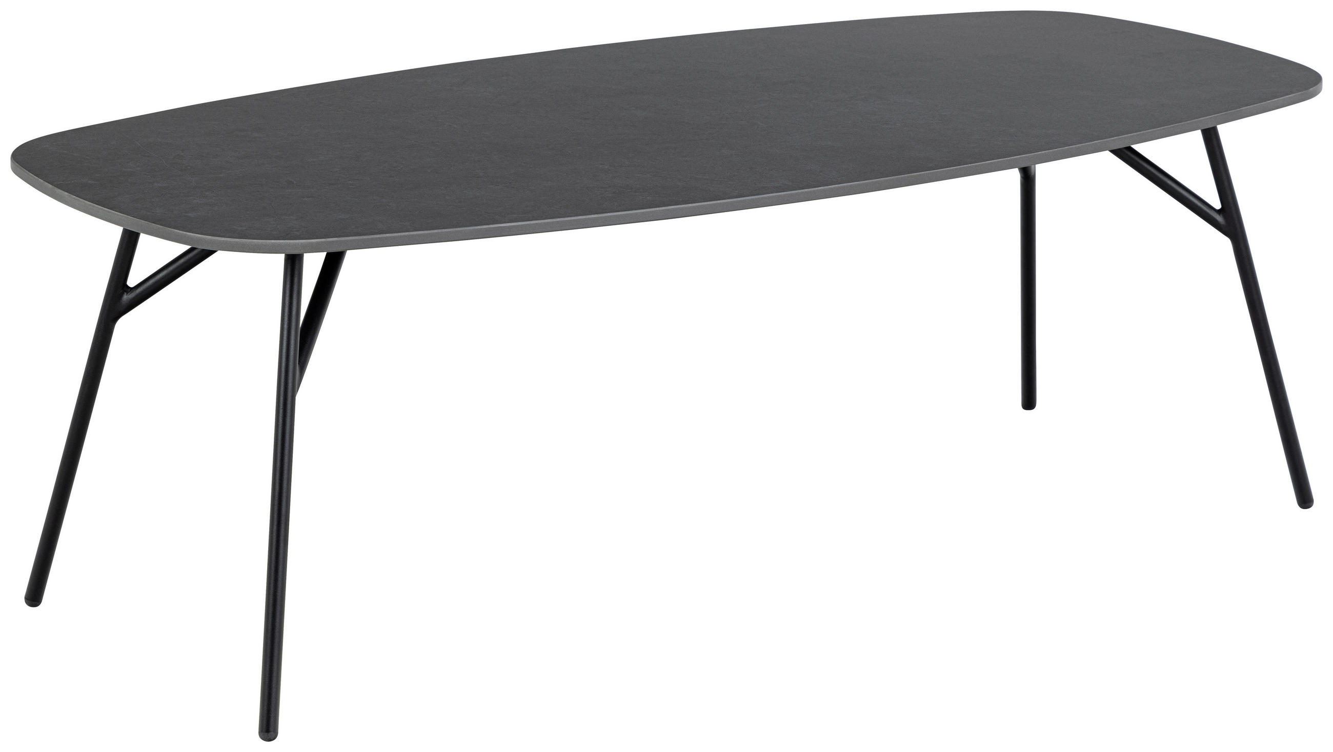 COUCHTISCH in Metall, Keramik 120/60/41 cm  - Schwarz, Design, Keramik/Metall (120/60/41cm) - MID.YOU