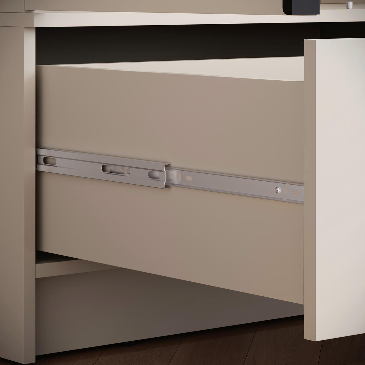KLEIDERSCHRANK Beige, Kaschmir  - Kaschmir/Beige, Konventionell, Holzwerkstoff/Metall (134,5/192,9/51cm) - MID.YOU