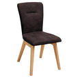 STUHL in Holz, Textil Dunkelbraun  - Dunkelbraun, KONVENTIONELL, Holz/Textil (46/91/66cm) - Dieter Knoll