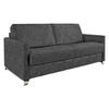 SCHLAFSOFA in Textil Graubraun  - Chromfarben/Graubraun, Design, Textil/Metall (185/84/100cm) - Bali