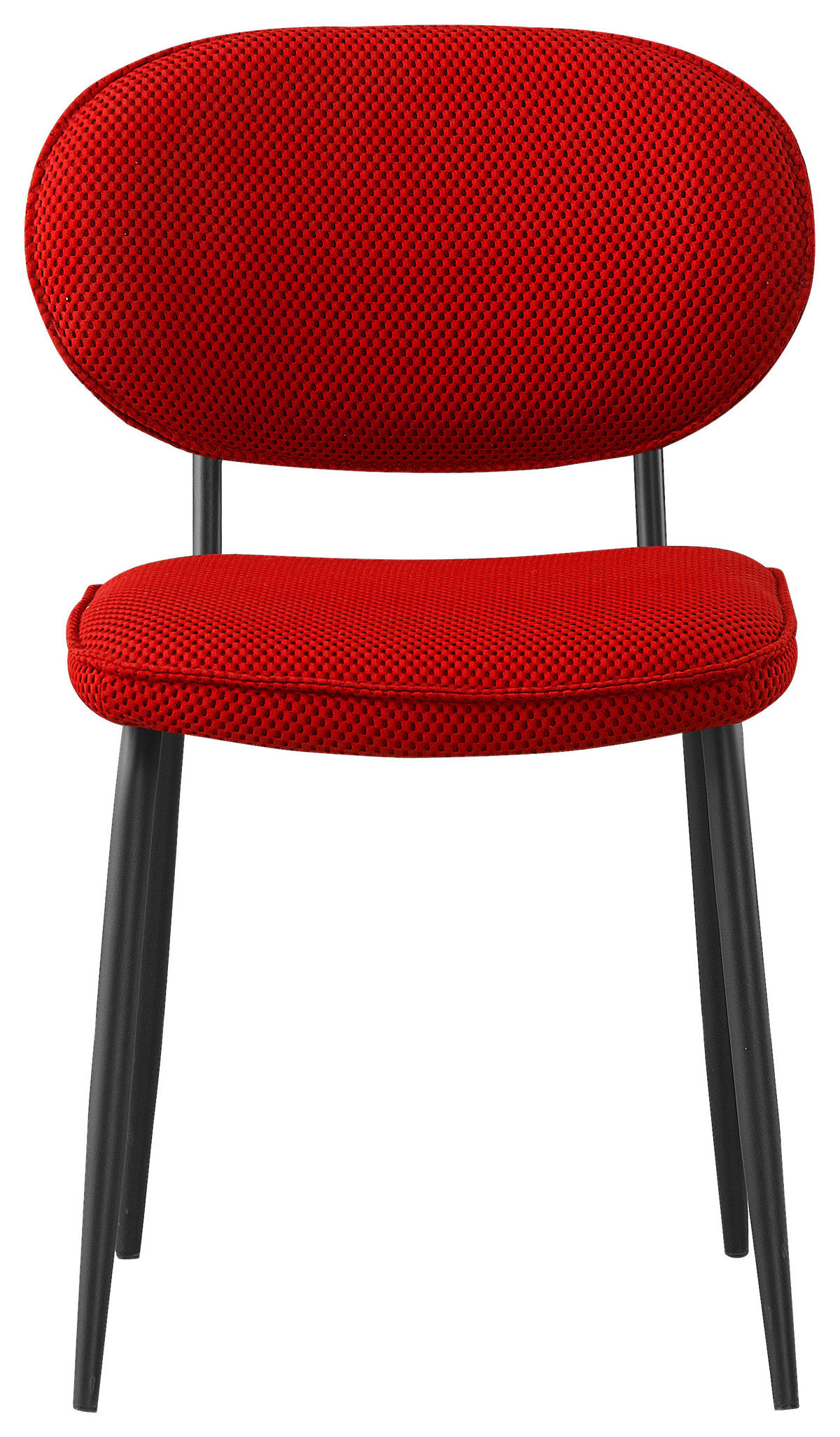 STUHL Webstoff Rot, Schwarz  - Rot/Schwarz, KONVENTIONELL, Textil/Metall (49/80,5/62,5cm) - Boxxx