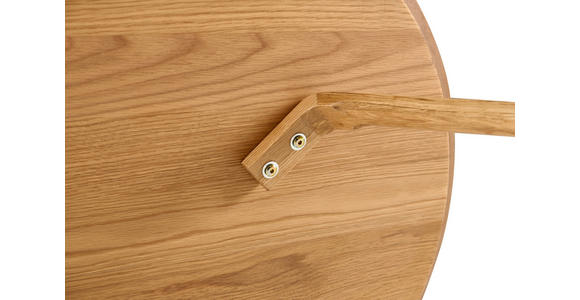 COUCHTISCH Eiche furniert, massiv 80/80/39 cm rund Eichefarben  - Eichefarben, Design, Holz/Holzwerkstoff (80/80/39cm) - Carryhome