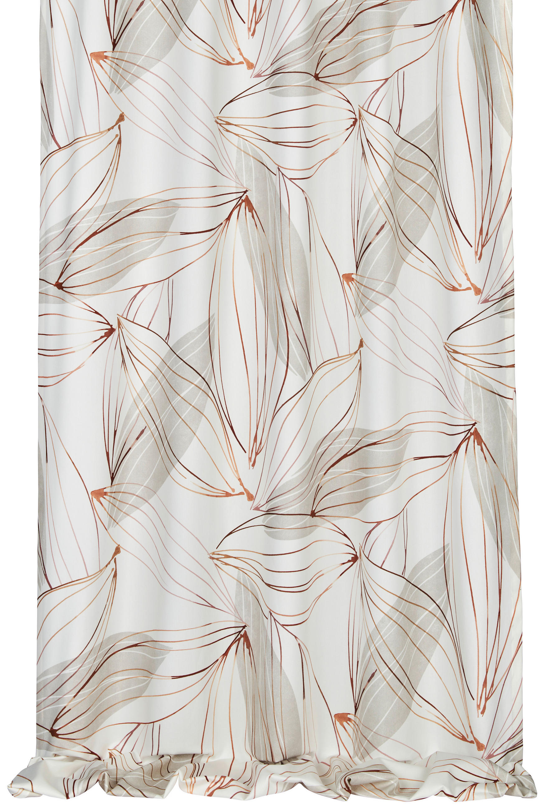 DEKOSTOFF per lfm blickdicht  - Orange/Weiß, Design, Textil (140cm) - Esposa