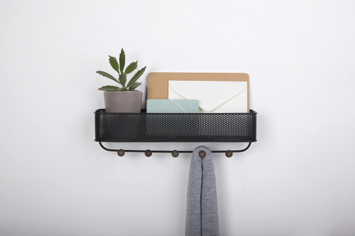 VISEĆI ORGANIZATOR  - smeđa/crna, Basics, metal (9/9/32cm) - Umbra