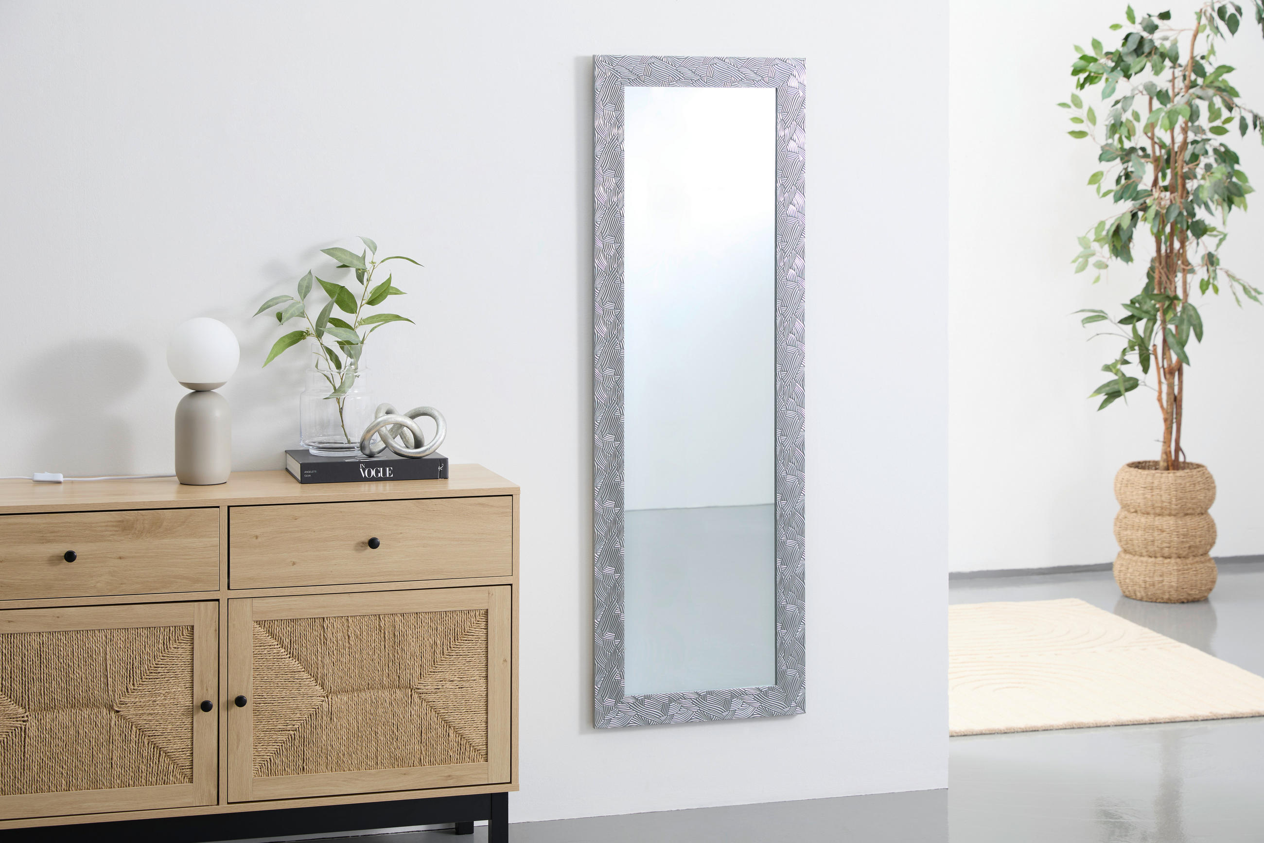 FALI TÜKÖR 50/150/2 cm    - ezüst, Lifestyle, műanyag/faalapú anyag (50/150/2cm) - Carryhome