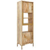 REGAL  58/192/40 cm Naturfarben, Goldfarben  - Goldfarben/Naturfarben, Natur, Holz/Metall (58/192/40cm) - MID.YOU