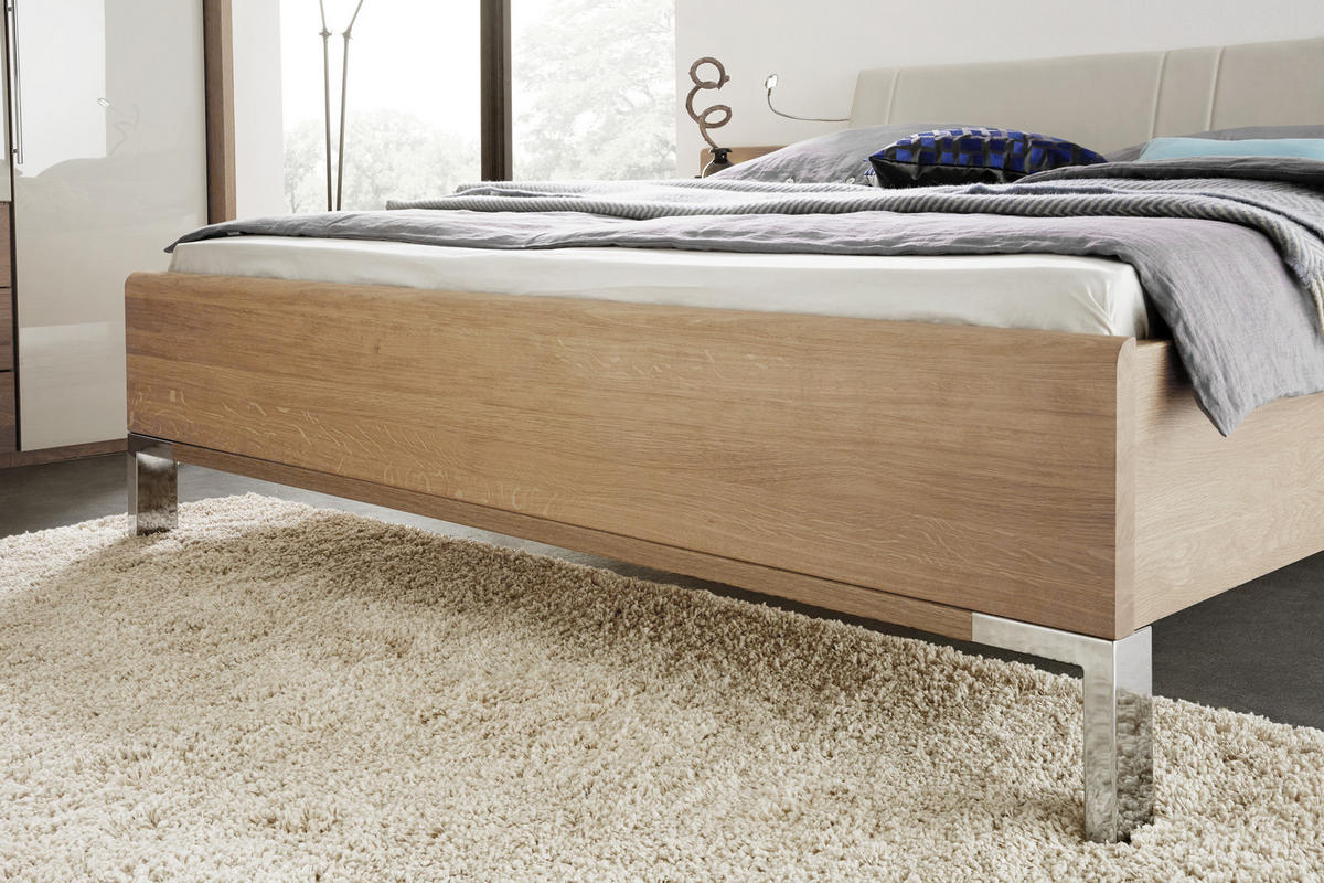 SCHLAFZIMMER Eichefarben, Champagner  - Champagner/Eichefarben, Design, Glas/Holz (180/200cm) - Dieter Knoll