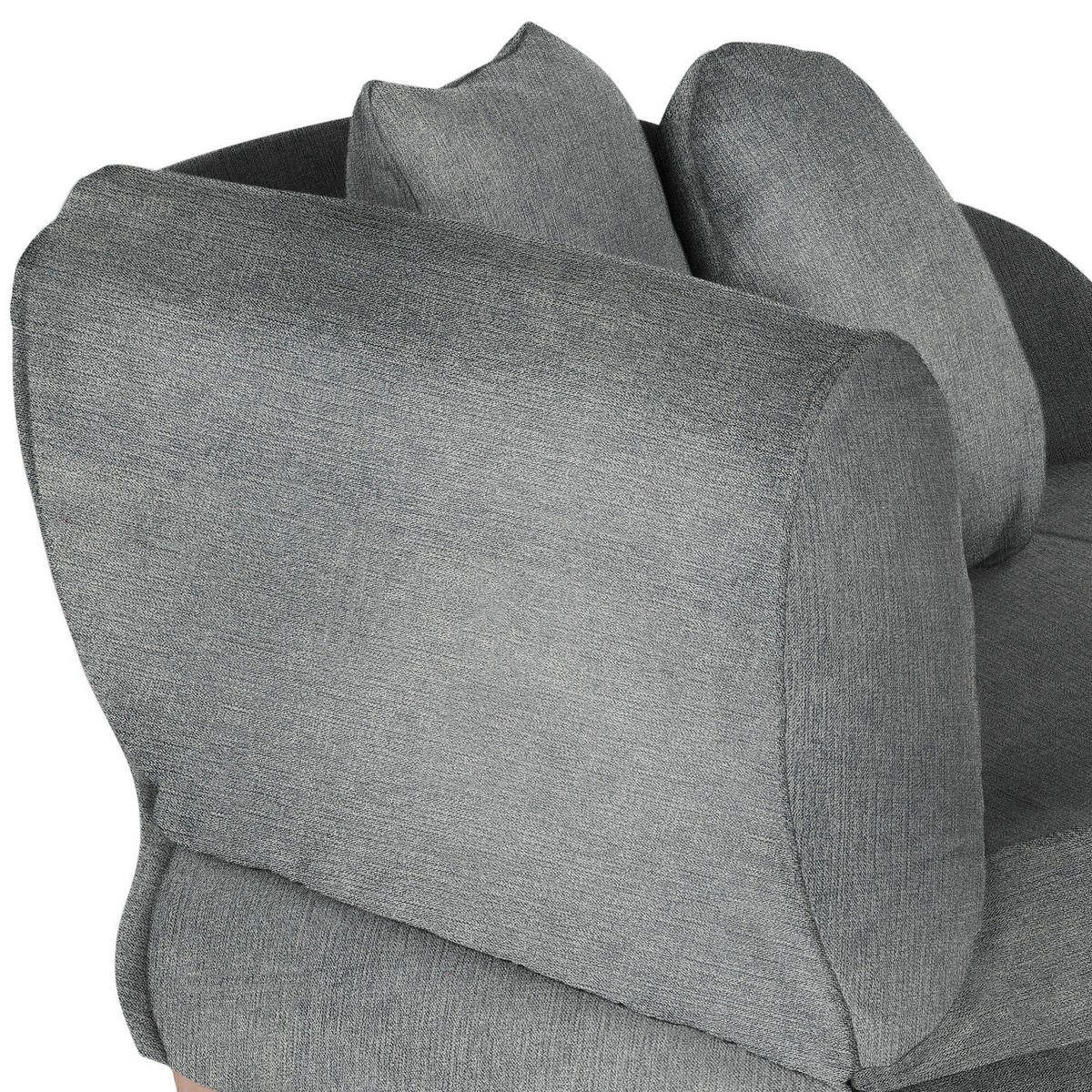 RÉCAMIERE in Mikrofaser Grau  - Eichefarben/Grau, Lifestyle, Holz/Textil (88/85/176cm) - Xora