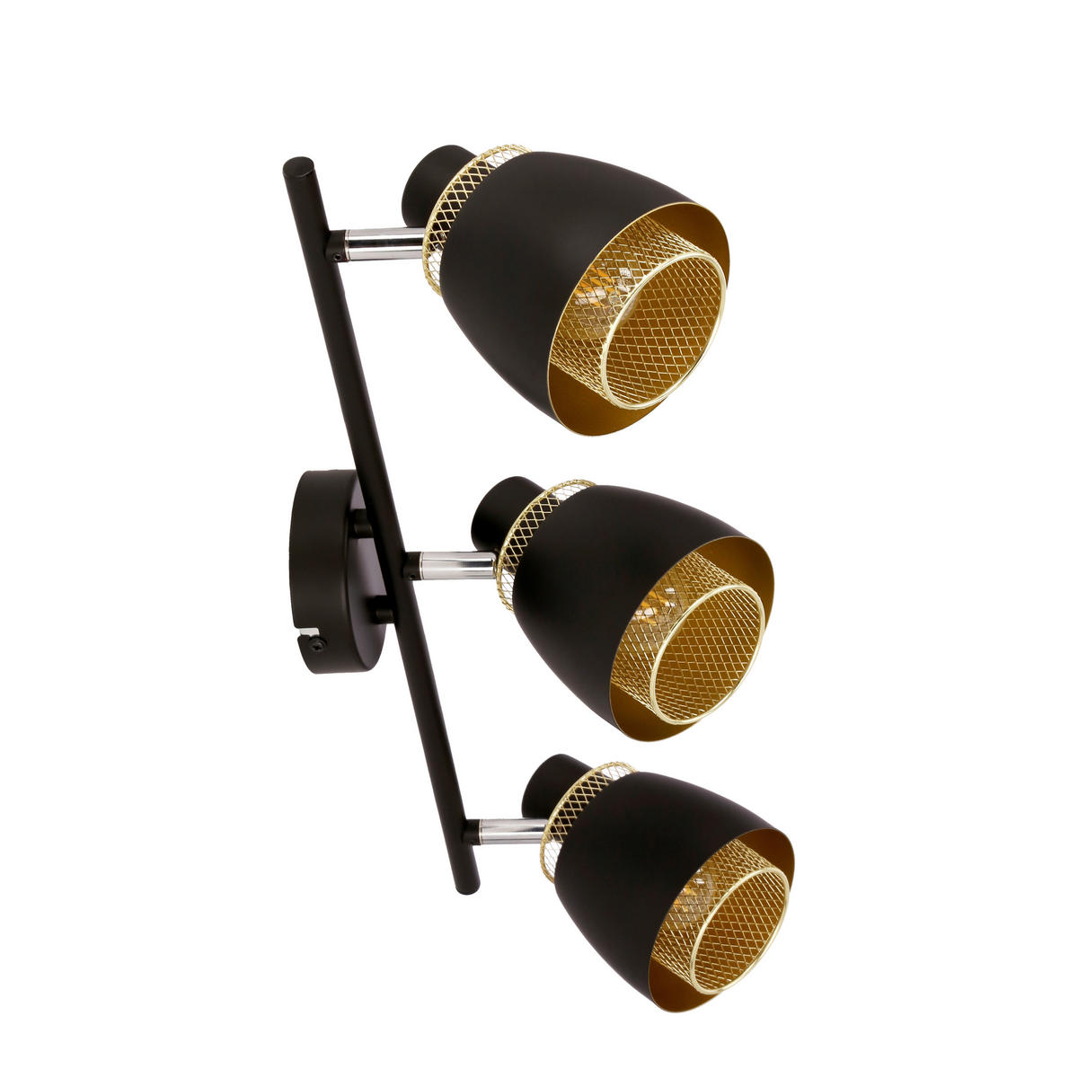 STRAHLER 57.5/10/18,5 cm   - Goldfarben/Schwarz, Design, Metall (57.5/10/18,5cm)
