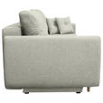 SCHLAFSOFA  mit Liegefunktion, Schlafen auf Sitzhöhe, Rücken echt Webstoff Beige  - Beige/Buchefarben, KONVENTIONELL, Holz/Textil (220/90/95cm) - Carryhome