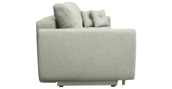 SCHLAFSOFA  mit Liegefunktion, Schlafen auf Sitzhöhe, Rücken echt Webstoff Beige  - Beige/Buchefarben, KONVENTIONELL, Holz/Textil (220/90/95cm) - Carryhome