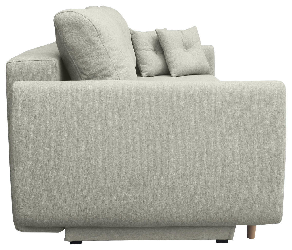 SCHLAFSOFA Webstoff Beige  - Beige/Buchefarben, KONVENTIONELL, Holz/Textil (220/90/95cm) - Carryhome