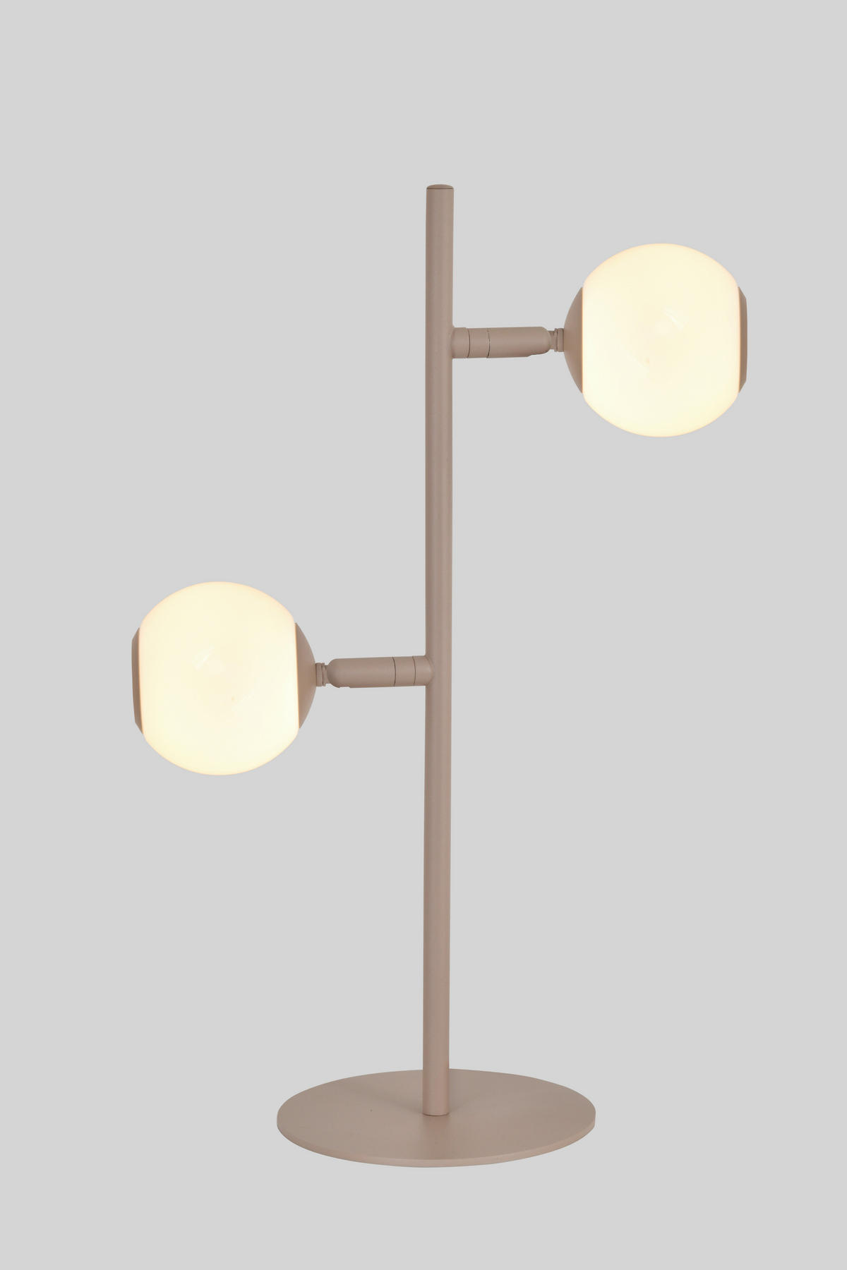 LED-TISCHLEUCHTE Luberon 32,5/49,5/19 cm  - Sandfarben/Schwarzchrom, Design, Glas/Kunststoff (32,5/49,5/19cm)