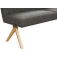 ECKBANK 172/238 cm Webstoff Dunkelgrau Eiche vollmassiv   - Eichefarben/Dunkelgrau, KONVENTIONELL, Holz/Textil (172/238cm) - Linea Natura