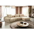 ECKSOFA Beige Chenille Rückenkissen, Rücken echt  - Beige/Schwarz, KONVENTIONELL, Kunststoff/Textil (362/176cm) - Carryhome