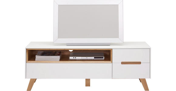 TV-ELEMENT 153/54,5/41 cm - Eichefarben/Weiß, Design, Holz/Holzwerkstoff (153/54,5/41cm) - Hom`in