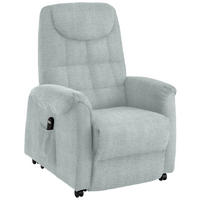 FERNSEHSESSEL  mit Relaxfunktion Mikrofaser Grau, Hellgrau  - Hellgrau/Schwarz, KONVENTIONELL, Kunststoff/Textil (83/113/92cm) - Xora