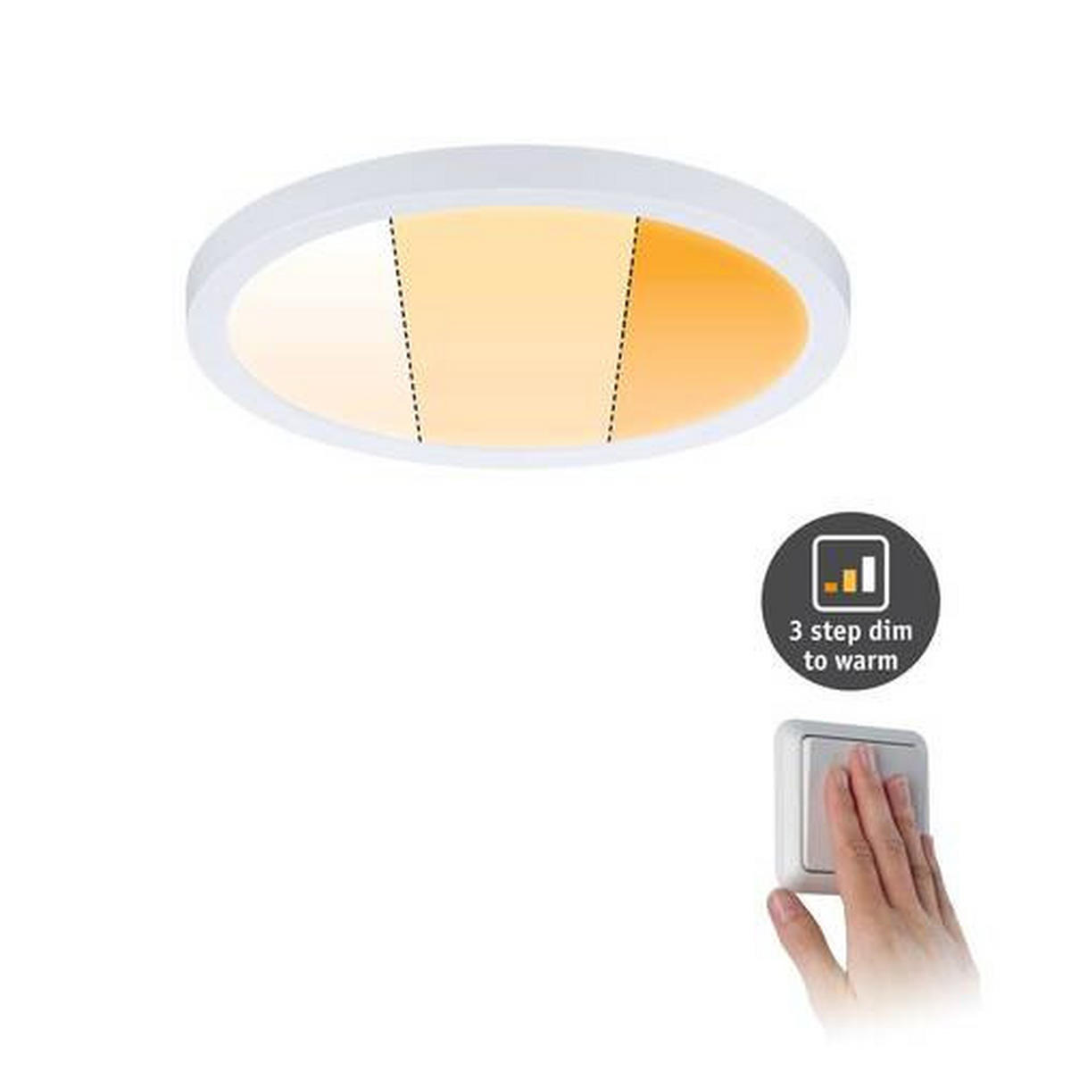 LED-PANEEL 17,5 cm  - Weiß, Basics, Kunststoff (17,5cm) - Paulmann