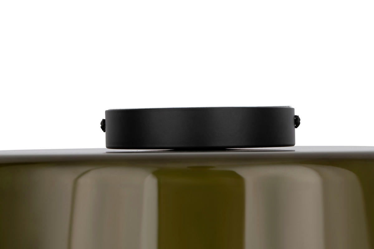 DECKENLEUCHTE 35/18 cm   - Grün, Design, Glas/Metall (35/18cm) - Collet's Monde