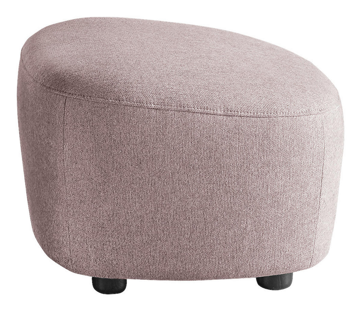 HOCKER Webstoff Hellrosa  - Hellrosa/Schwarz, Design, Kunststoff/Textil (54/41/57cm) - SetOne by Musterring