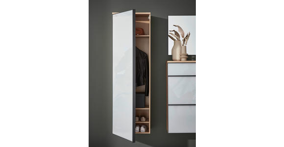 GARDEROBE 4-teilig  in 200/190/37 cm  - Eichefarben/Weiß, Design, Glas/Holz (200/190/37cm) - Dieter Knoll