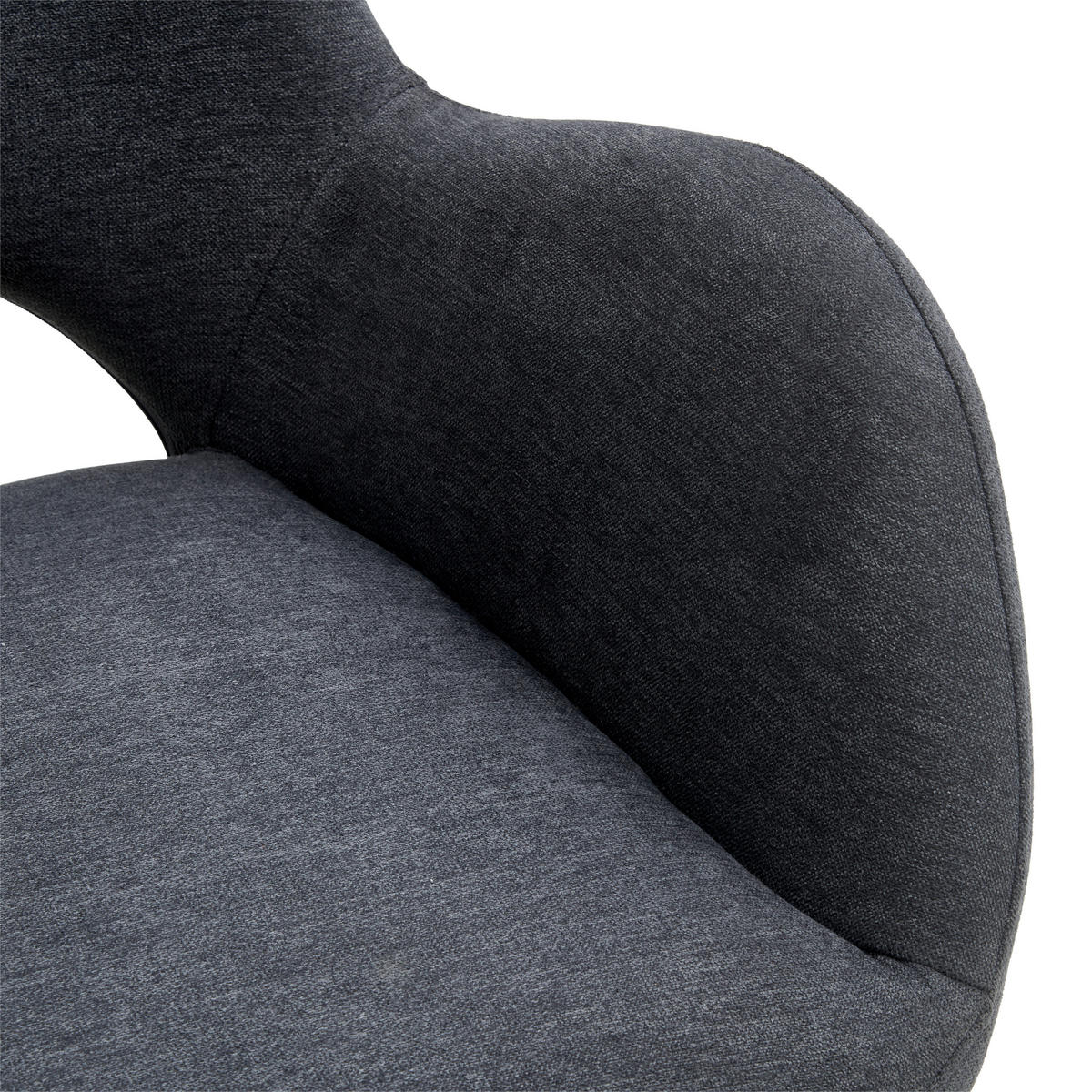 ARMLEHNSTUHL  in Eisen Webstoff  - Grau, MODERN, Holz/Textil (62/62/84cm) - Livetastic