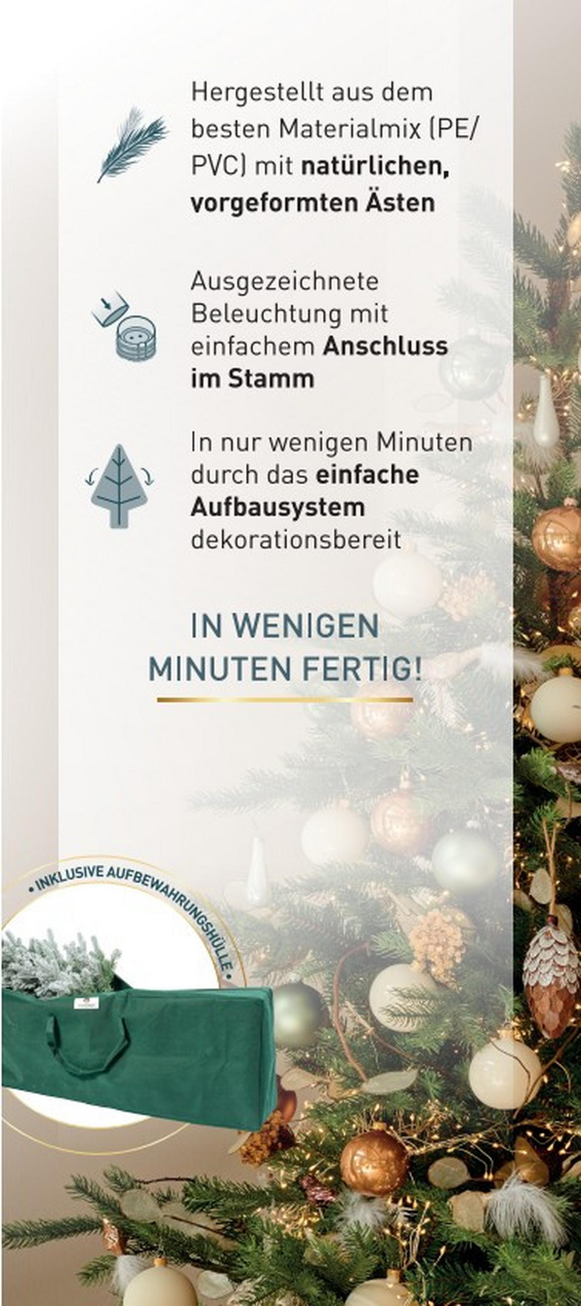 WEIHNACHTSBAUM 210 cm  - Grün, Basics, Kunststoff/Metall (150/210cm)