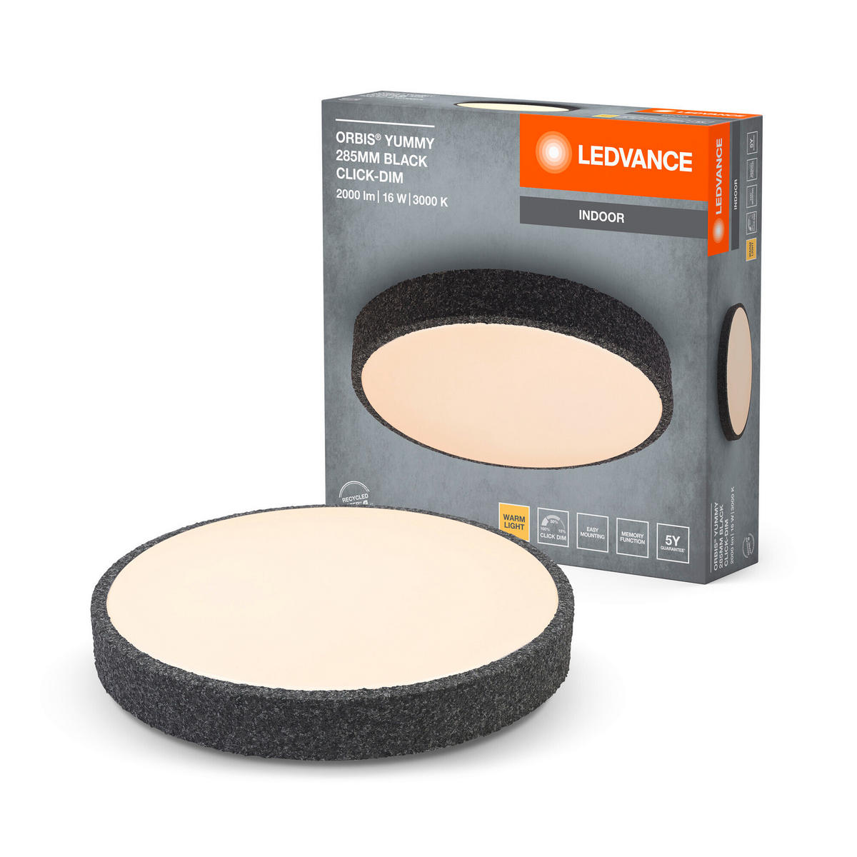 LED-DECKENLEUCHTE 28,5/6,5 cm   - KONVENTIONELL, Metall (28,5/6,5cm) - Ledvance