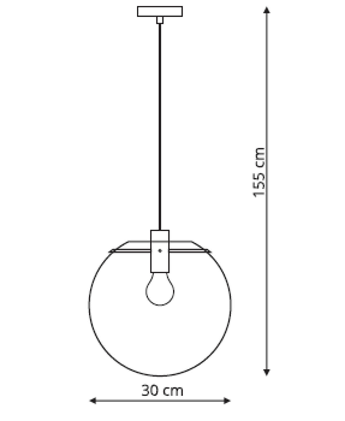 ZÁVĚSNÉ SVÍTIDLO, 30/155 cm  - barvy zlata, Konvenční, sklo (30/155cm)