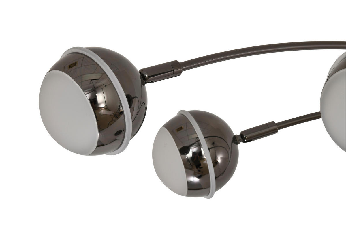 LED-STEHLEUCHTE Luberon 88/164,5/78 cm  - Schwarzchrom, Design, Kunststoff/Metall (88/164,5/78cm)