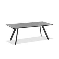 GARTENTISCH Kunststoff Anthrazit, Grau rechteckig  - Anthrazit/Grau, Design, Kunststoff/Metall (220/95/76cm)