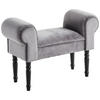 HOCKER in Holz, Textil Grau, Schwarz  - Schwarz/Grau, Trend, Holz/Textil (76/54/30cm) - Xora