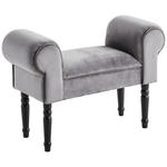 HOCKER in Holz, Textil Grau, Schwarz  - Schwarz/Grau, Trend, Holz/Textil (76/54/30cm) - Xora